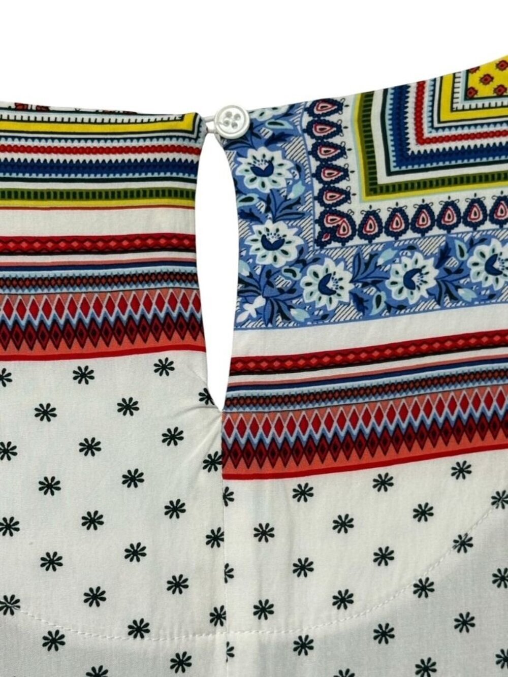 The Vermont Country Store Women's Patchwork Dress Multicolor Pockets Boho Size M - Picture 7 of 11